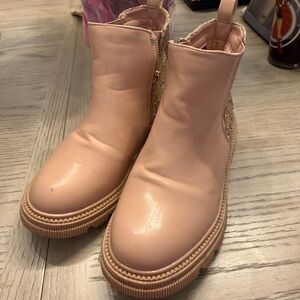 Tahari Light Pink Glitter Boots